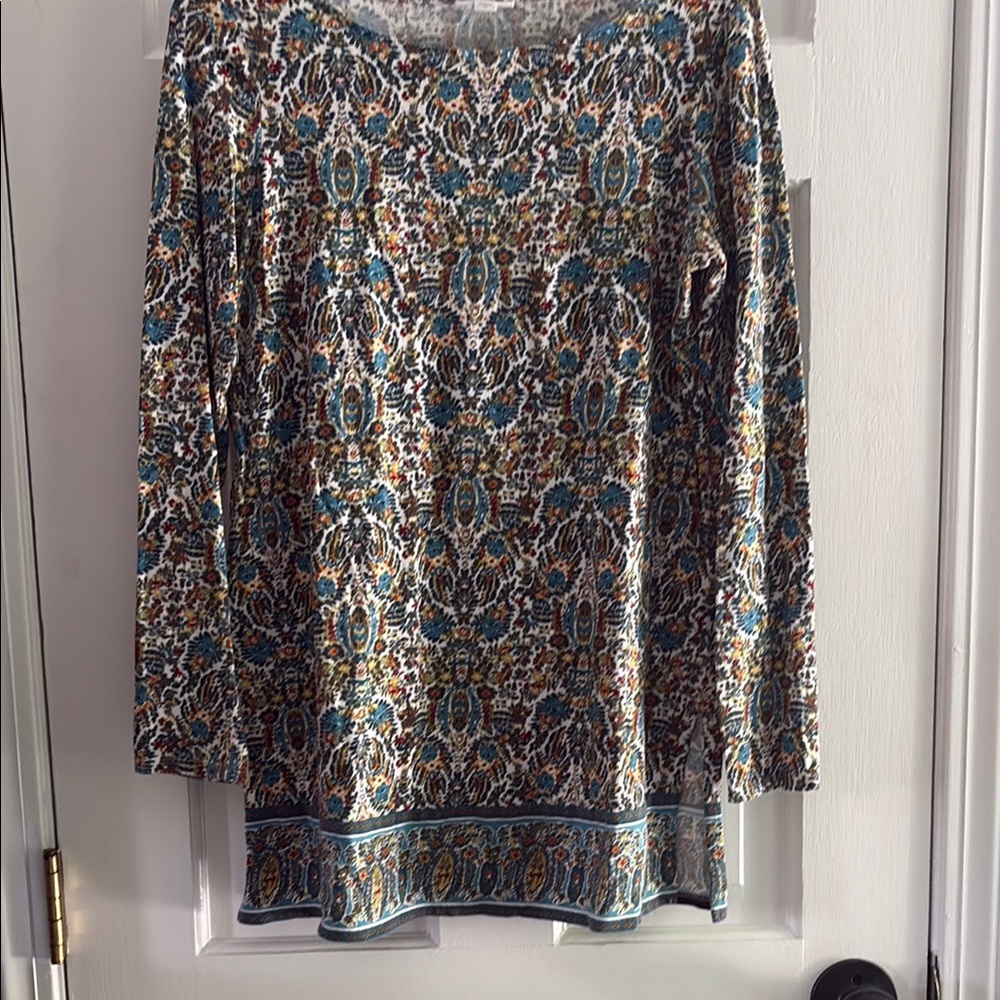 J Jill Multicolor Patterned Women's Top XS Petite